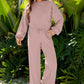 Comfy Ruffle Sleeve Wide Legged Sweatsuit Outfit in 3 Colors