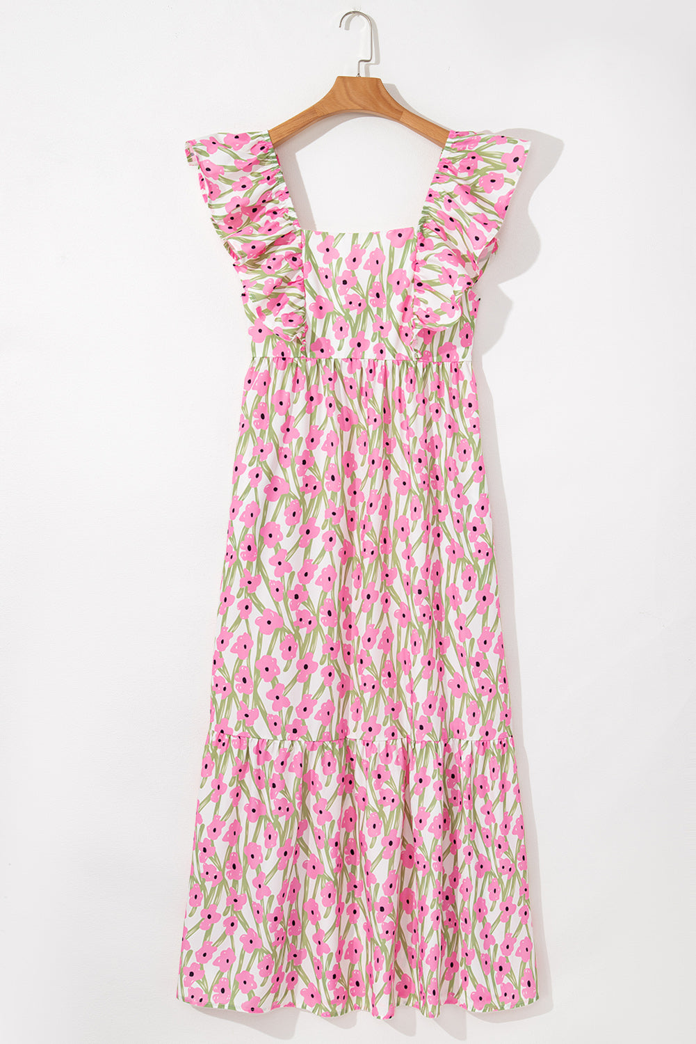 Elegant Floral Ruffled Summer Dress in 2 Colors (S - 2X)