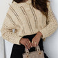 Elegant Eyelet Cable Knit Sweater (S - 3X)