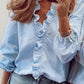 5 Elegant Ruffle V-Neck Blouse Shirt (S - 3X)