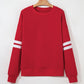 Activepologie Comfy Black Varsity Stripe Oversized Sweatshirt in 5 Colors