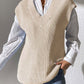 Classic Pearl V-Neck Sweater Vest in 5 Colors Onsize