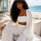 LaurenNichole Aura La'Vintage Soft Lounge Outfit – Cardigan & Wide Leg Pants (S - 3X)