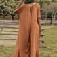 Comfy Chic Caramel Wide Leg Jumpsuit