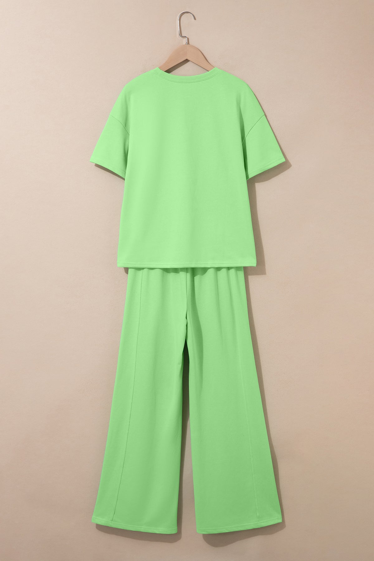 LaurenNichole Daydream Solid Oversized Tee &  Wide-Leg Pants Outfit — Pocketed Casual 2-Piece (3 Colors)