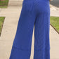 Corded Tie High Waist Wide Leg Pants (1X - 3X)