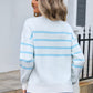 Elegant Bow Striped Sweater in 4 Colors