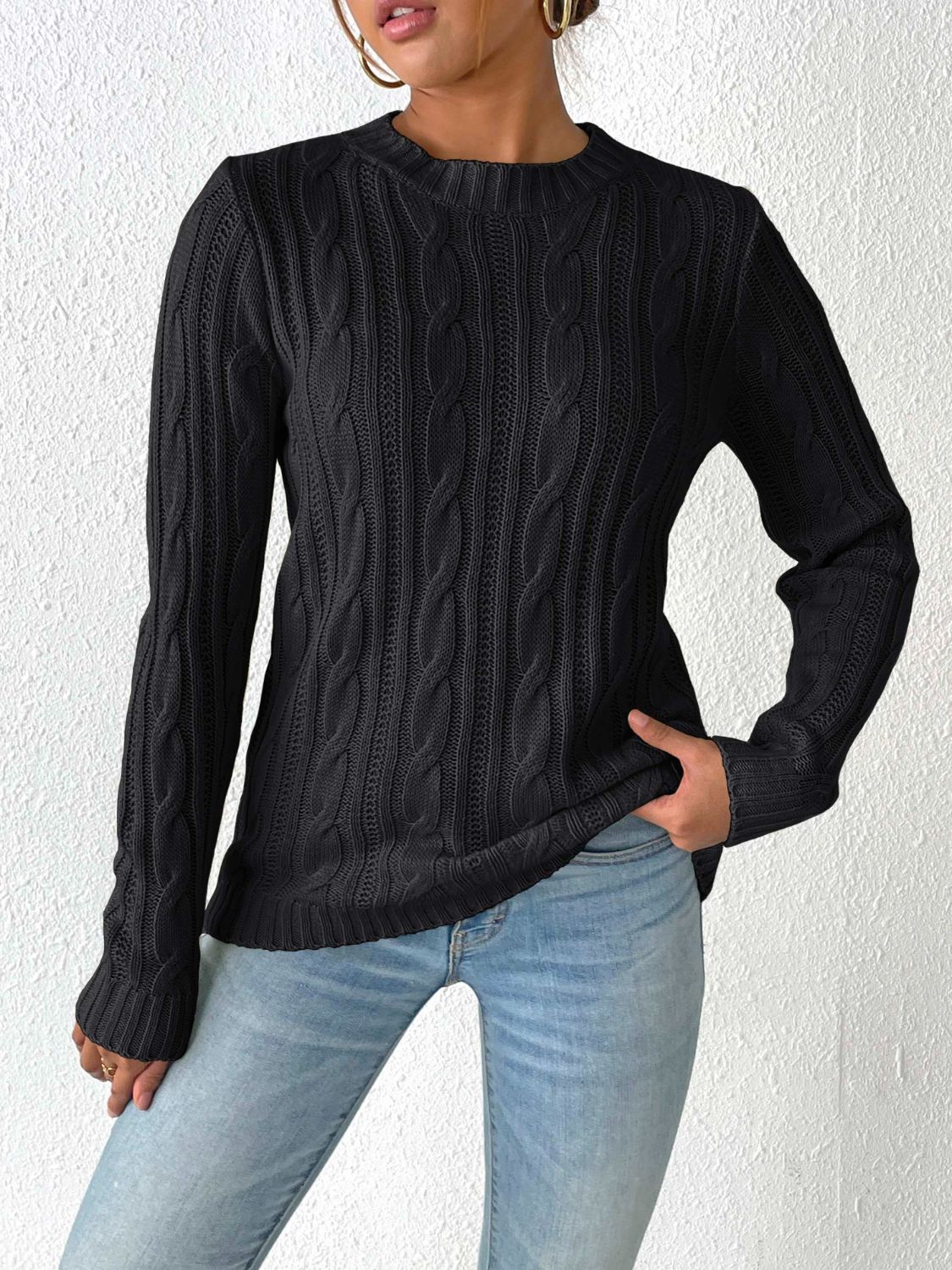 Classy Cable Knit Sweater in 4 Colors