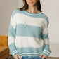Comfy Stripped Patchwork Oversized Wide Sleeved Sweater in 3 Colors