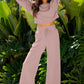 Comfy Ruffle Sleeve Wide Legged Sweatsuit Outfit in 3 Colors