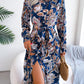 Classic Floral Tie Waist Midi Dress in 3 Colors