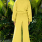 Comfy Ruffle Sleeve Wide Legged Sweatsuit Outfit in 3 Colors