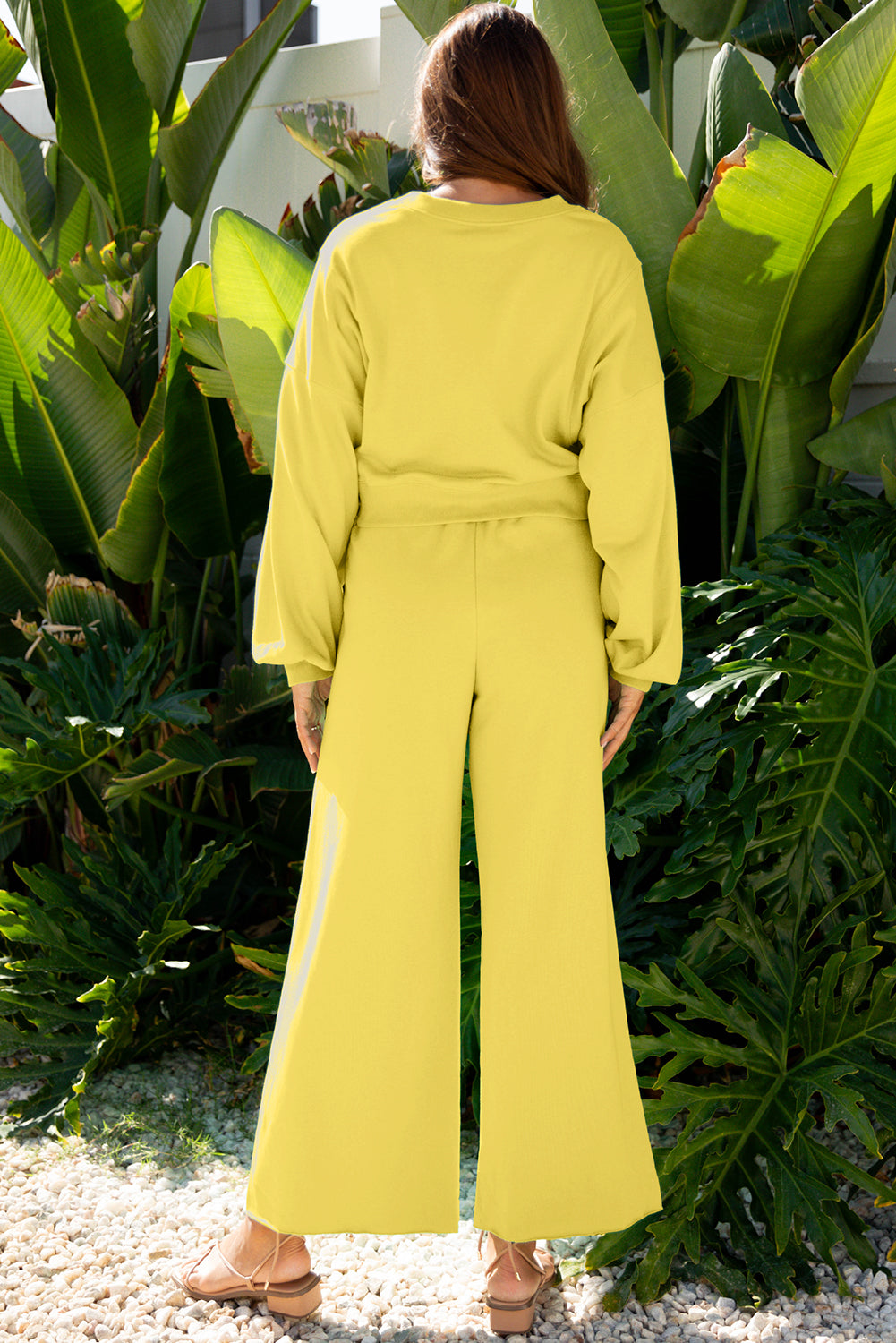 Comfy Ruffle Sleeve Wide Legged Sweatsuit Outfit in 3 Colors