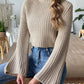 Classy Cropped Mock Neck Sweater in 3 Colors