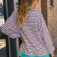 Comfy Oversized Stripe Sweatshirt in 2 Colors (S - 2X)