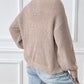 Cozy Turtleneck Mocha Waffle Knit  Sweater