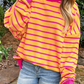 Comfy Colorblock Stripe Oversized Sweater in 4 Colors