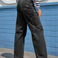 High-Waist Straight Cargo Pants