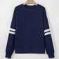 Activepologie Comfy Black Varsity Stripe Oversized Sweatshirt in 5 Colors