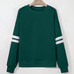 Activepologie Comfy Black Varsity Stripe Oversized Sweatshirt in 5 Colors
