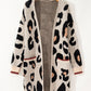 Cozy Leopard Knit Midi Cardigan