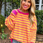 Comfy Colorblock Stripe Oversized Sweater in 4 Colors