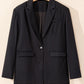 Classic Black Lapel Collared Blazer with Pockets