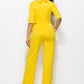 Elegant Mock Neck Tie-Waist Jumpsuit