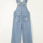 LaurenNichole Vintage Distressed Denim Wide-Legged Overall Jumpsuit