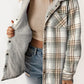 Chic Cozy Plaid Hoodie Sharpa Shacket