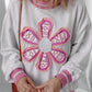 The Daydream Cozy Chic Embroidered Flower Gray Women's Sweatshirt at LaurenNichole