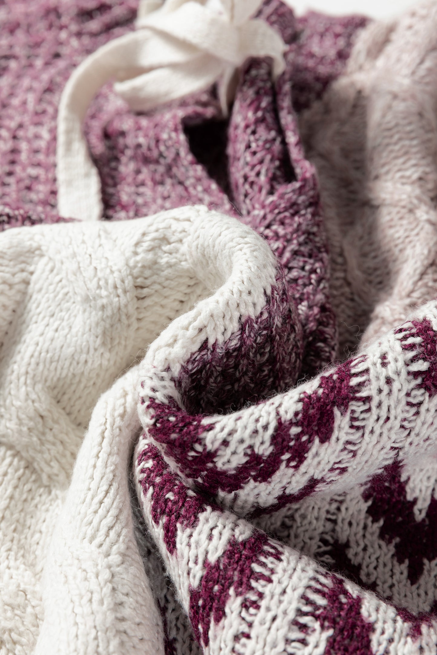 Cozy Casual Colorblock Knit Amber Knot Sweater