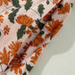 Beige Floral V Neck Smocked Bishop Sleeve Babydoll Dress