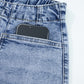 High Waist Paperbag Drawstring Barrel Jeans