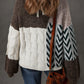 Cozy Casual Colorblock Knit Amber Knot Sweater