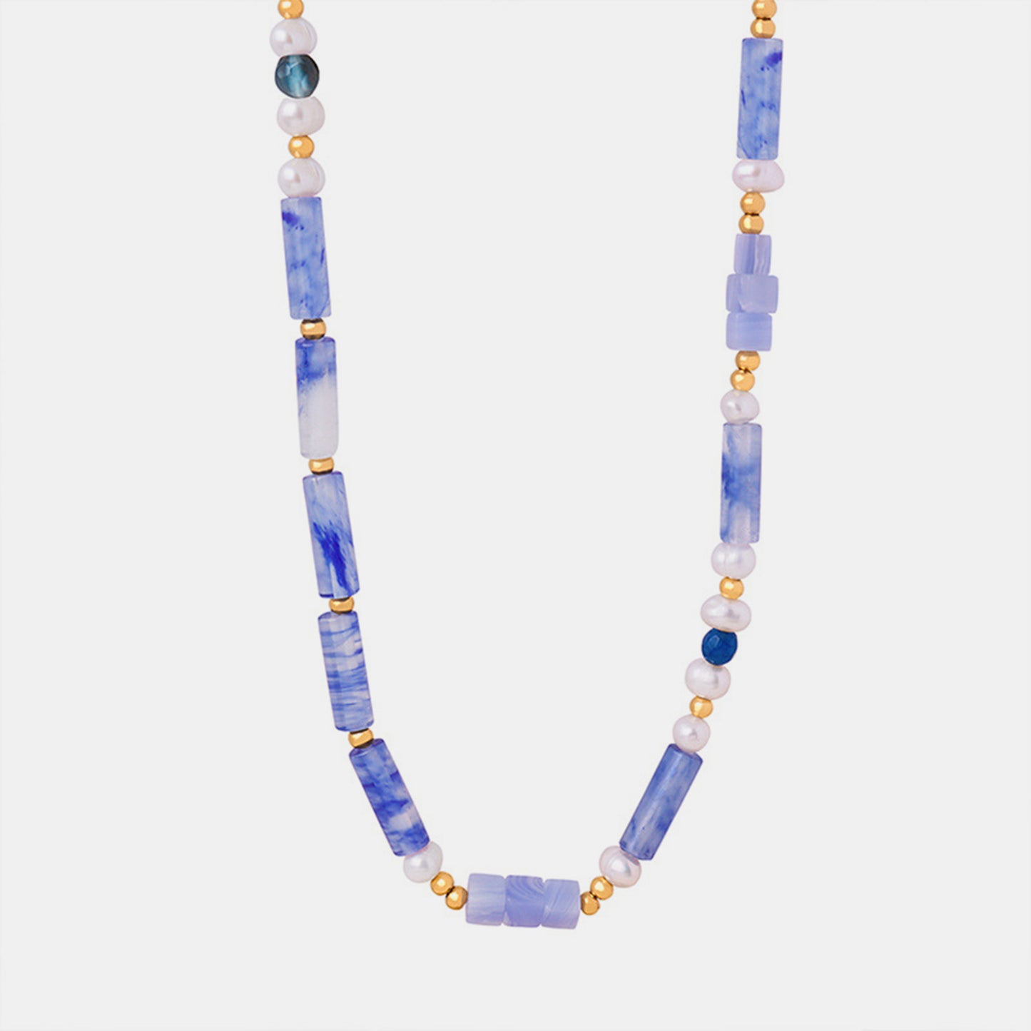 Elegant Freshwater Titanium Pearl Necklace