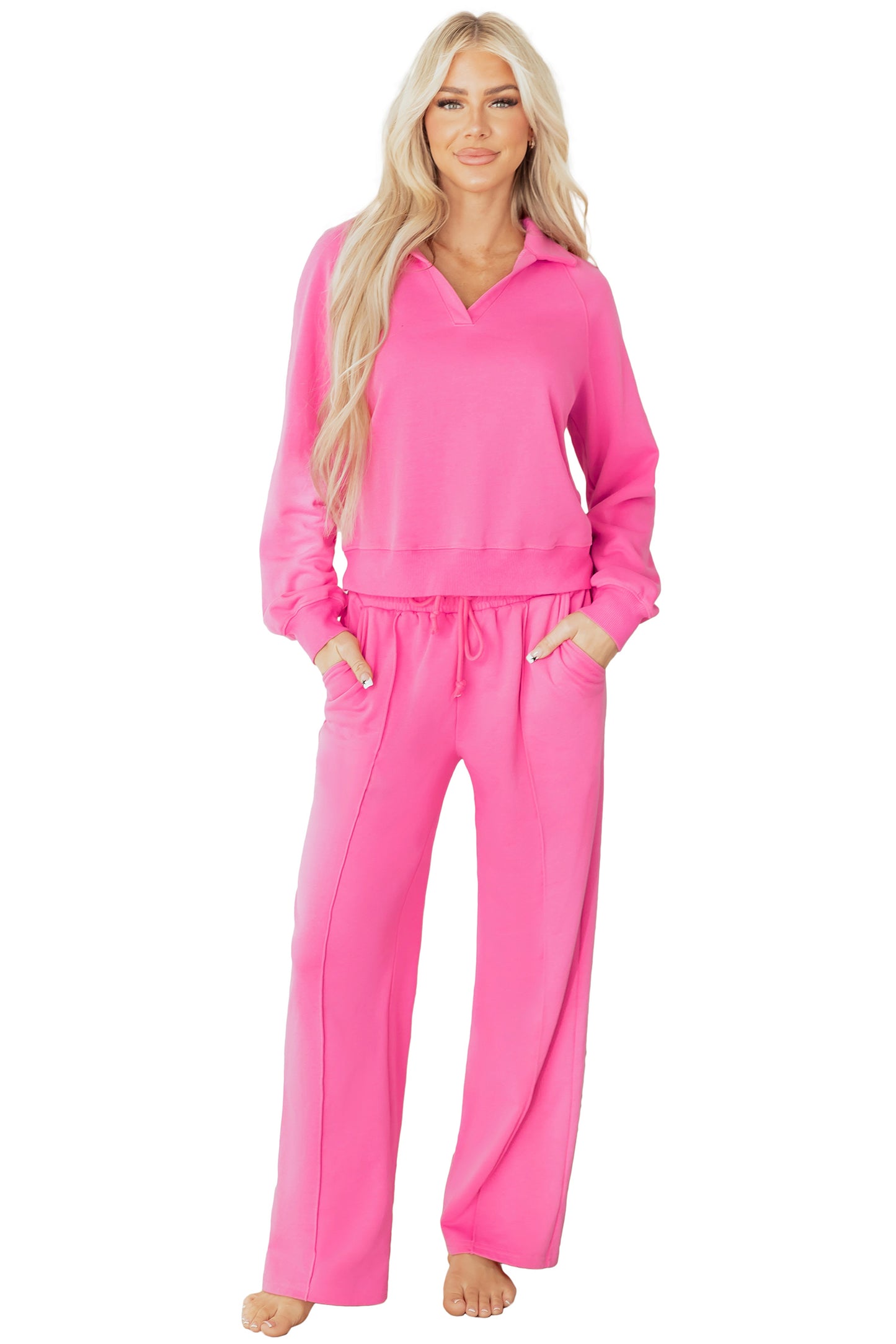 Cozy Activepologie Polo Sweatsuit with Tailored Sweatpants in 2 Colors