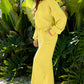 Comfy Ruffle Sleeve Wide Legged Sweatsuit Outfit in 3 Colors