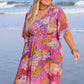 Elegant Floral Half Sleeve Dress (XL - 4X)