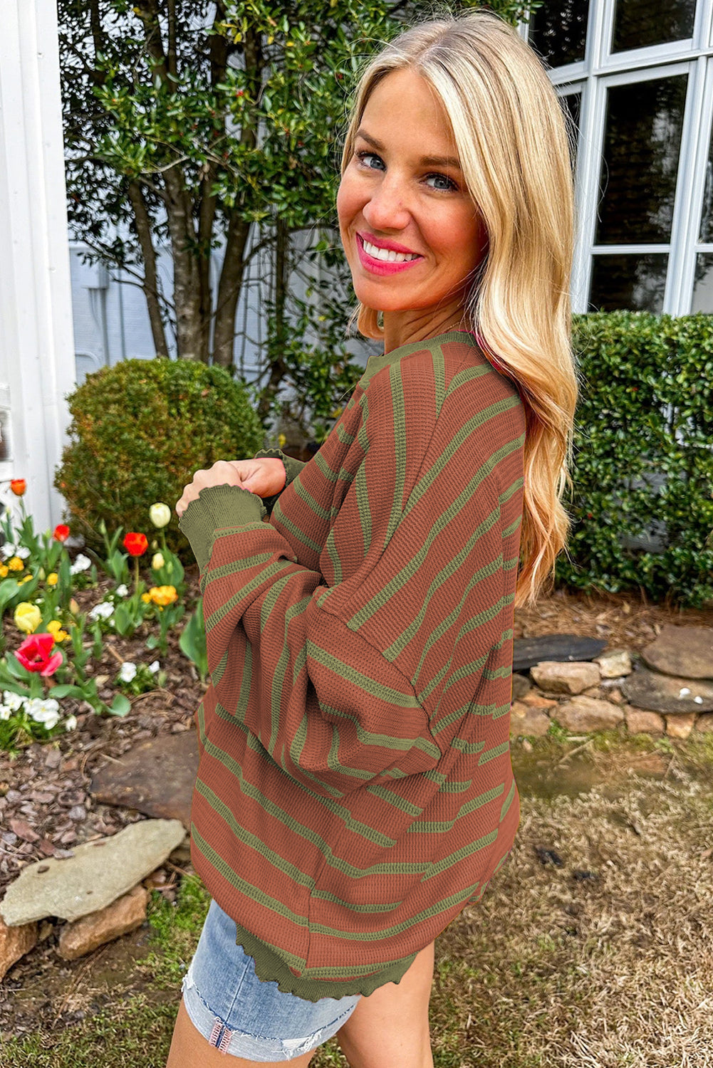 Comfy Colorblock Stripe Oversized Sweater in 4 Colors