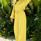 Comfy Ruffle Sleeve Wide Legged Sweatsuit Outfit in 3 Colors