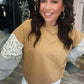 The Daydream Chic Comfy Floral Pinstripe Ruffle Sleeve Sweatshirt at LaurenNichole