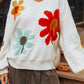 Cozy Floral V Neck Sweater in 2 Colors