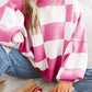 Cozy Checker Bishop Sleeve Sweaters  S - 2X in 3 Colors