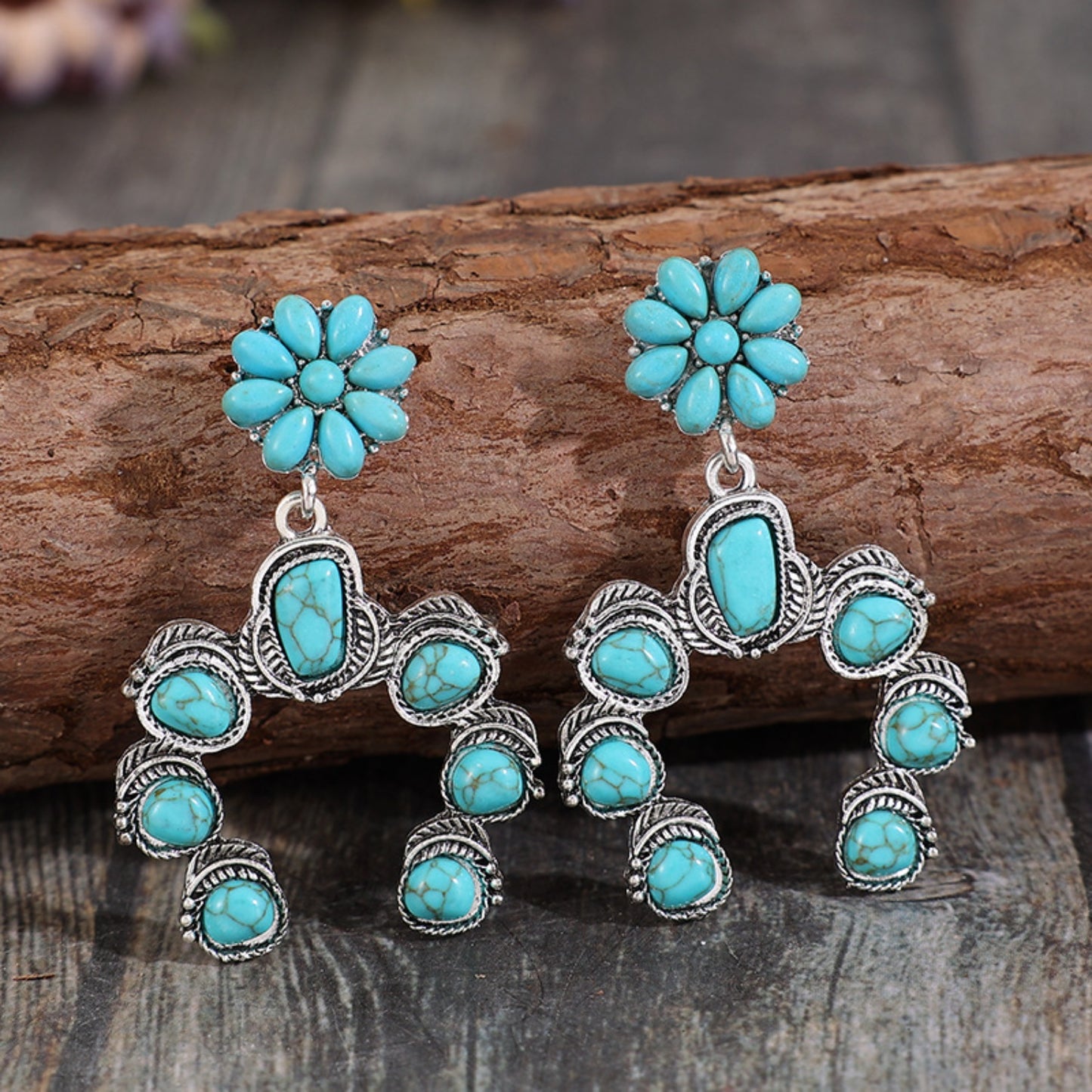 Alluring Turquoise Dangle Earrings