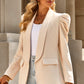 Elegant Puff Sleeve Collar Blazer