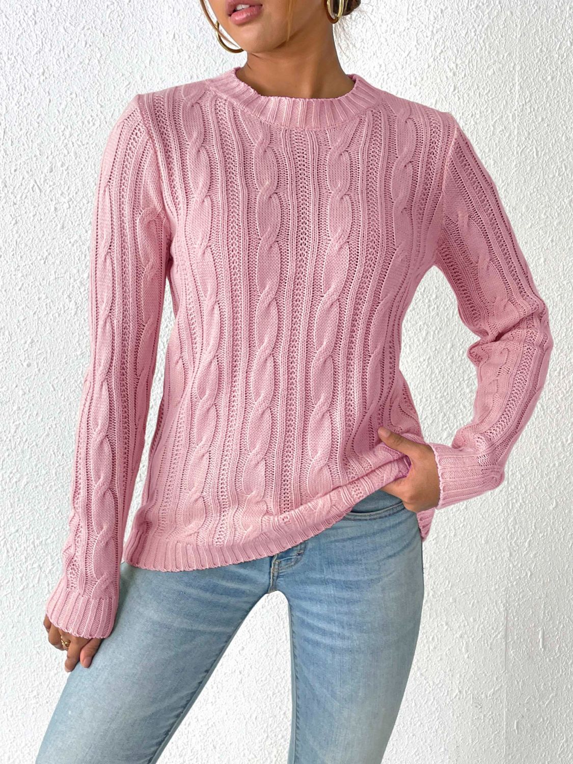 Classy Cable Knit Sweater in 4 Colors