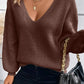 The Classic Bow V-Neck Long Sleeve Sweater