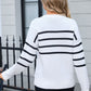 Elegant Bow Striped Sweater in 4 Colors