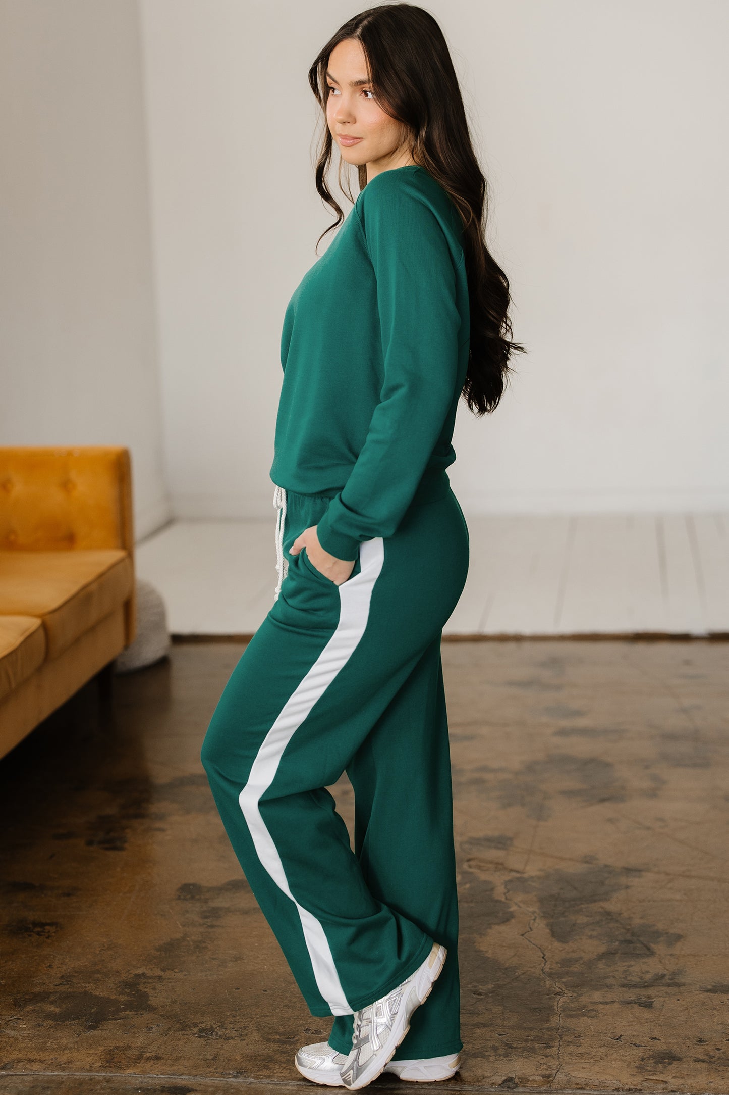 Varsity Green Oversized Comfy Sweatsuit